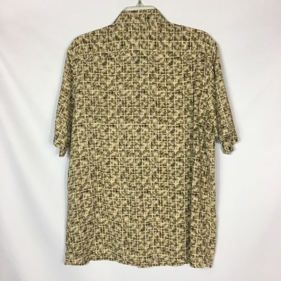 Claiborne Mens 100% Silk Short Sleeve Shirt - Picture 3 of 7